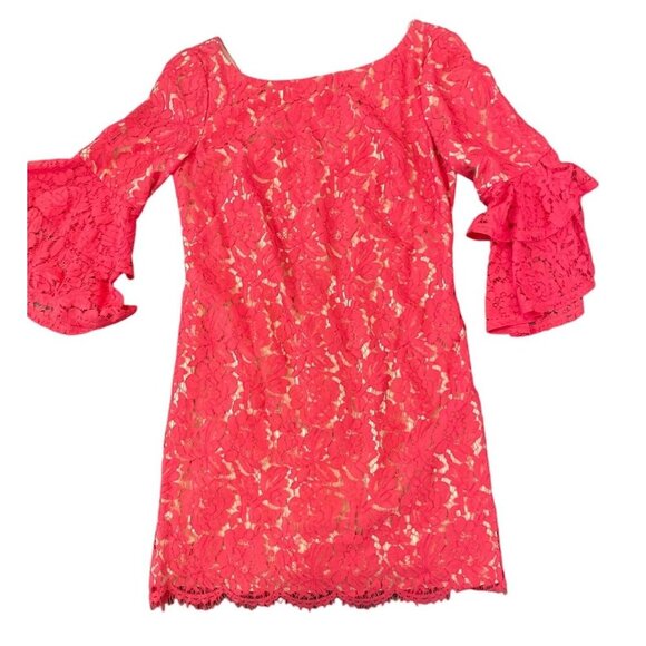 Eliza J Dresses & Skirts - Eliza J Andressa Pink Lace Knee Length Lined Dress Sz 10